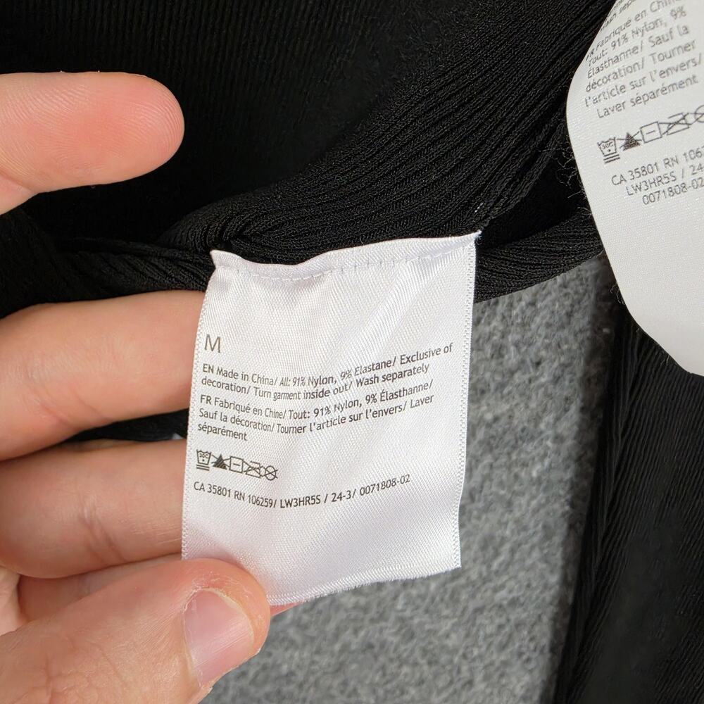 Lululemon Sweater Women Medium Ribbed Knit Twist Back Mockneck Top Yoga Athletic - Picture 11 of 14